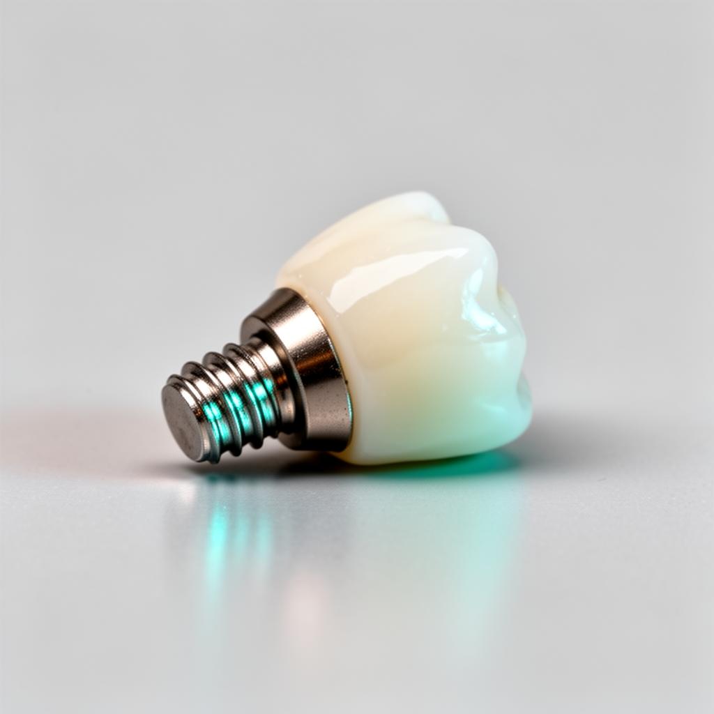 Screw-retained ceramic implant crown