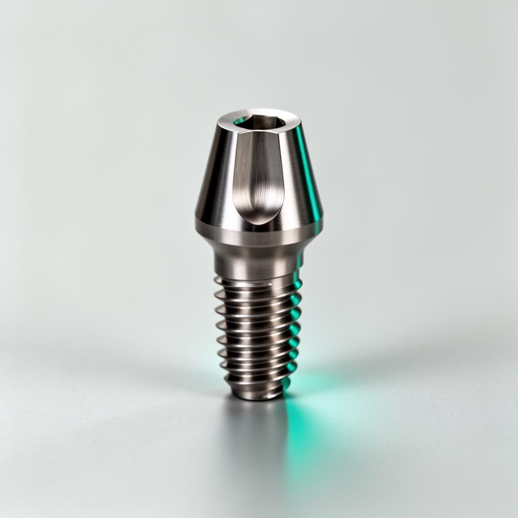 Custom titanium implant abutment